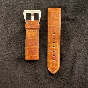 Officine Panerai Tan Alligator Watch Band w/Buckle